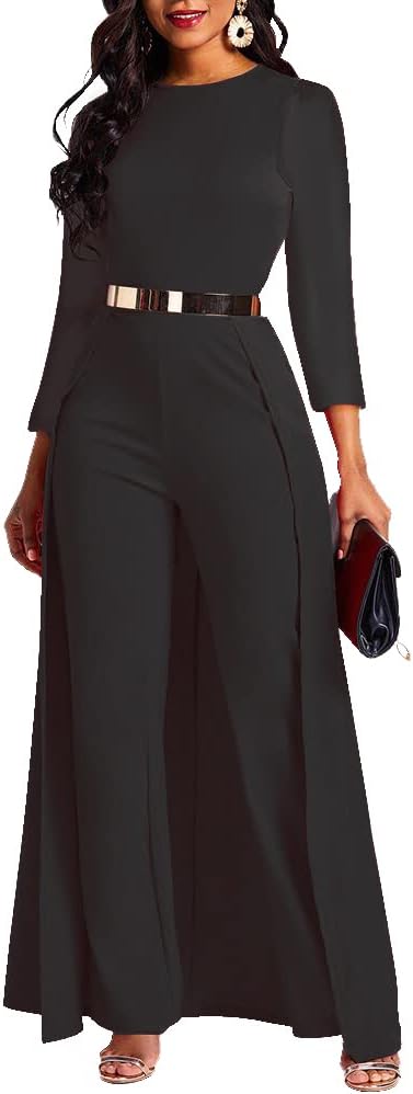 Patchwork Overlay Embellished Plain Women's Jumpsuit High-Waist Woman Romper