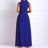 Patchwork Overlay Embellished Plain Women's Jumpsuit High-Waist Woman Romper