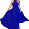Patchwork Overlay Embellished Plain Women's Jumpsuit High-Waist Woman Romper