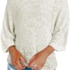 Womens 2024 Cute Spring Summer Color Block Striped Lightweight Comfy Cable Knit Beach Boho Clothes Pullover Sweaters