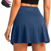 Women's Cycling Skirts 4D Padded Bike Shorts with Pockets High Waist Biking Skort for Road Mountain Bicycle Riding