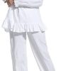 Women Pajamas Set Cotton Long Sleeve Button Down Sleep Shirt Womens Loungewear Set Cotton Nightie