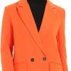 Women's Casual Long Sleeve Lapel Oversized Button Work Office Blazer Suit Jacket