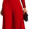 Patchwork Overlay Embellished Plain Women's Jumpsuit High-Waist Woman Romper