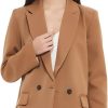 Women's Casual Long Sleeve Lapel Oversized Button Work Office Blazer Suit Jacket
