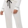 Womens Pajama Sets Soft Comfy Button Down Knitted Long Sleeve Sleepwear Pjs Lounge Sets Nightwear