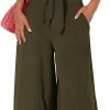 Women's Summer 2 Piece Outfits 2024 Cap Sleeve V Neck Belted Crop Tops Wide Leg Pant Sets Casual Tracksuit