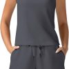 Women's Summer 2 Piece Outfits Mock Neck Tank Top High Waisted Shorts Lounge Sets 2024 Fashion Tracksuit