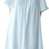 Women's Cotton Nightgowns Vintage Lightweight Gown Sets Short Sleeve Princess Nightdress