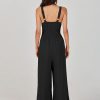 ANRABESS Women's Summer Wide Leg Linen Jumpsuits Dressy V Neck Sleeveless Casual Pants Rompers 2024 Vacation Beach Outfits