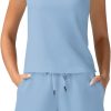 Women's Summer 2 Piece Outfits Mock Neck Tank Top High Waisted Shorts Lounge Sets 2024 Fashion Tracksuit