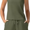 Women's Summer 2 Piece Outfits Mock Neck Tank Top High Waisted Shorts Lounge Sets 2024 Fashion Tracksuit