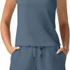 Women's Summer 2 Piece Outfits Mock Neck Tank Top High Waisted Shorts Lounge Sets 2024 Fashion Tracksuit