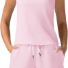 Women's Summer 2 Piece Outfits Mock Neck Tank Top High Waisted Shorts Lounge Sets 2024 Fashion Tracksuit