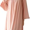 Women's  Nightgowns Sleepshirts Lace Ruffle Princess Nightdress