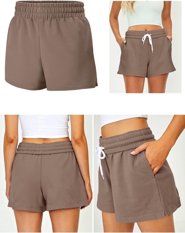 3 Pack Womens Sweat Shorts Casual Lounge Cotton Shorts Trendy Summer Running High Waisted Athletic Shorts