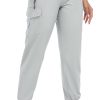 Women's Hiking Cargo Capri Pants Lightweight Quick Dry Joggers Outdoor Casual Travel Capris with Zipper Pockets