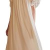 Women's Lace  Nightgown Long Sleeve Sleepwear Nightdress