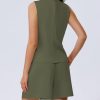Women's Summer 2 Piece Outfits Mock Neck Tank Top High Waisted Shorts Lounge Sets 2024 Fashion Tracksuit