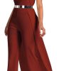Patchwork Overlay Embellished Plain Women's Jumpsuit High-Waist Woman Romper