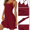 3 Pcs Women's Sleeveless Nightgown, Scoop Neck Pajama Dress Racerback Sleep Dress Sleeveless Nightdress Chemise