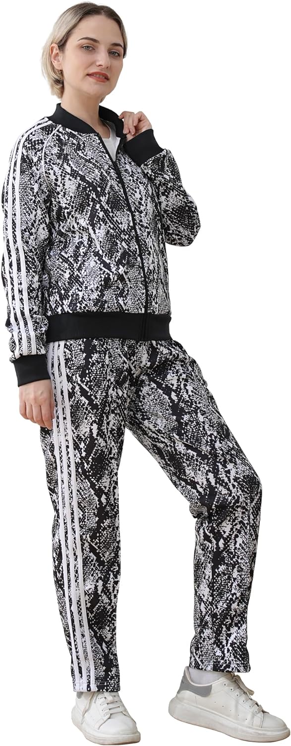 Tracksuit for Women 2 Piece Sweatsuit Outfits Long Sleeve Zip Up Lounge Jogging Suits