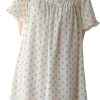 Women's Cotton Nightgowns Vintage Lightweight Gown Sets Short Sleeve Princess Nightdress