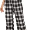 Women's Casual Striped High Waisted Wide Leg Pants Elastic Waist Loose Fit Trousers