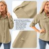 Womens UPF 50+ UV Sun Protection Safari Shirts Long Sleeve Outdoor Cool Quick Dry Fishing Hiking Gardening Shirts