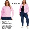 Women's Crew Neck Button Down Long Sleeve Solid Knit Classic Cardigan Sweater