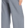 Women's Casual Striped High Waisted Wide Leg Pants Elastic Waist Loose Fit Trousers
