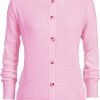 Women's Crew Neck Button Down Long Sleeve Solid Knit Classic Cardigan Sweater