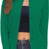 Women's Crew Neck Button Down Long Sleeve Solid Knit Classic Cardigan Sweater