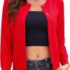 Women's Crew Neck Button Down Long Sleeve Solid Knit Classic Cardigan Sweater
