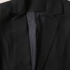 Elegant Office Pants Set, Belted Lapel Long Sleeve Slim Blazer & High Waist Straight Leg Loose Pants, Women's Clothing