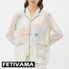 Maternity & Nursing Knit Cotton Pajama Set Sleepwear Long Sleeve Top & Bottom Breastfeeding for Pregnant Women