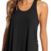 Pajamas Set for Women Viscose Made from Bamboo - Ribbed Racerback Tank Top Soft Sleepwear Pjs Shorts Nightwear Loungewear