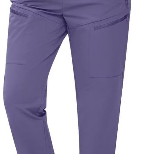 Women's Hiking Pants Quick Dry Lightweight Water Resistant Elastic Waist Cargo Pants with 5pcs Zipper Pockets