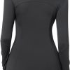 Workout Jackets for Women Full Zip Athletic Running Track Jacket with Pockets Slim Fit Yoga Jacket with Thumb Holes