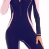 Women's One Piece Long Sleeve Rash Guard Knee High Bathing Suits Swimsuit Sport Surfing Wear Athletic Swimwear