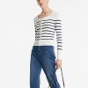 Long Sleeve Crop Tops for Women Trendy Knitted Basic Shirts Business Casual