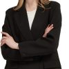 Women's Casual Long Sleeve Lapel Oversized Button Work Office Blazer Suit Jacket