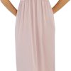 Womens Nightgown Long Sexy Silky V neck Chemise Lace Sleeveless Sleepwear for women Elegant