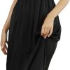 Womens Nightgown Long Sexy Silky V neck Chemise Lace Sleeveless Sleepwear for women Elegant
