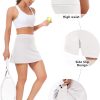 Tennis Skirts for Women Athletic Golf Skorts Workout Running Skirt Sports Activewear with Shorts Pocket 2 Pack
