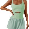 Womens Onesie Workout Rompers One Piece Exercise Jumpsuits Athletic Outfits Gym Yoga Clothes