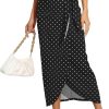 Women’s Maxi Skirt High Waist Wrap Pencil Long Skirts for Women Slim Boho Draped Front Bodycon Dresses