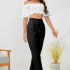 Women's High Waisted Business Trousers Straight Leg Pleated Office Slacks Pants