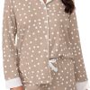 Button Down Pajamas Sets Women Two-Piece Satin Silk Pjs Sets Loungewear Long Sleeve Sleepwear Shorts Nightwear Sets