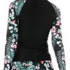 Women 2 Piece Rash Guard Long Sleeve Swimsuits Swim Shirt with Shorts Set Sun Protection UPF 50+ Surf Bathing Suits